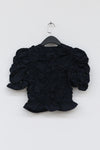 SHUSHUTONG pleated top aw21to05 dark blue